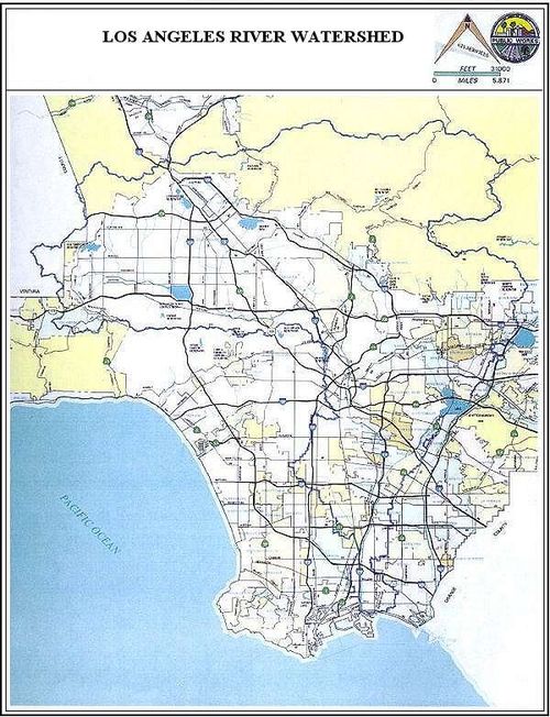 Los Angeles River watershed and storm drain system. Source: City of Los Angeles Department of Public Works