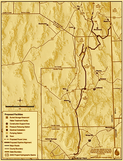 Southern Nevada Water Authority pipeline map. Source: SNWA