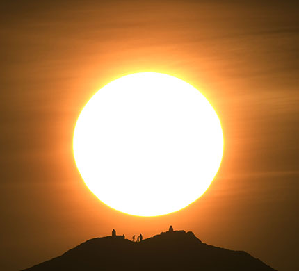 The ash storm over Europe has brought the kind of hot sunsets long familiar in Los Angeles. Click on this image of Arthur's Seat in Edinburgh by Scottish photographer Murdo MacLeod to be taken to a photo gallery of ashen sunsets over the United Kingdom and Ireland. The Guardian has a photo gallery.
